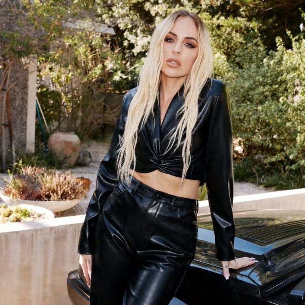 Nasty Gal Faux Leather Twist Crop Top Maeve Collection